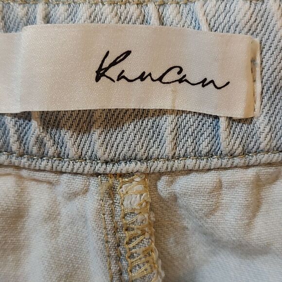 KanCan Pull On Wide Leg Light Wash Denim Jeans Pants Size 30 - Picture 2 of 10